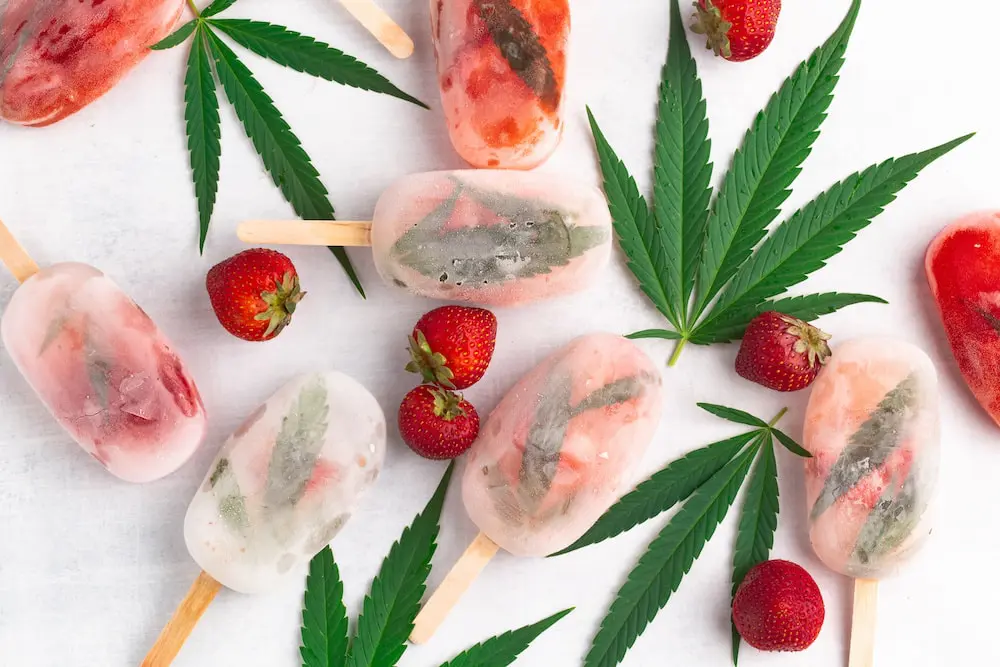 Strawberry Cannabis Ice Cream