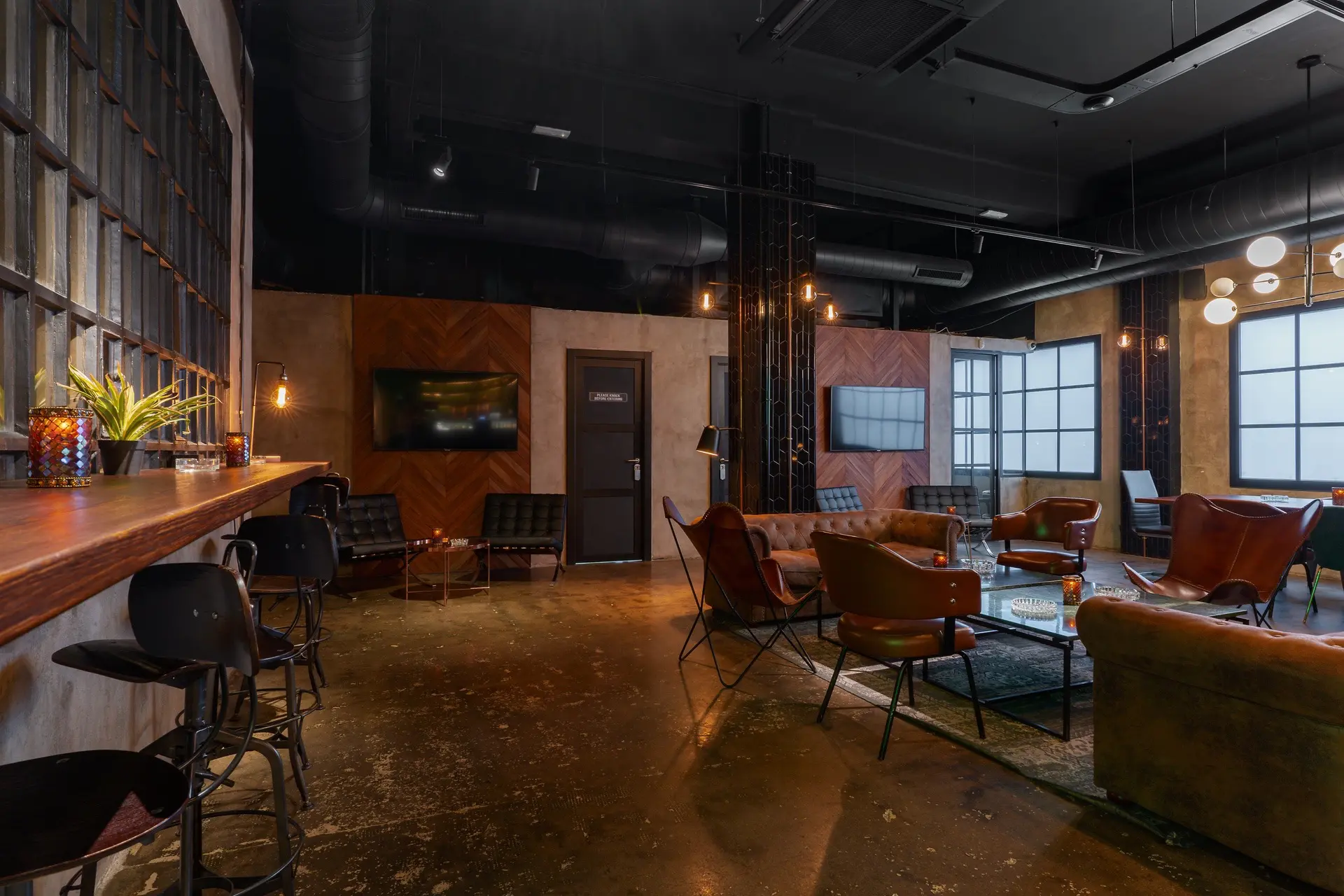 Lounge area of cannabis club Dr Resin