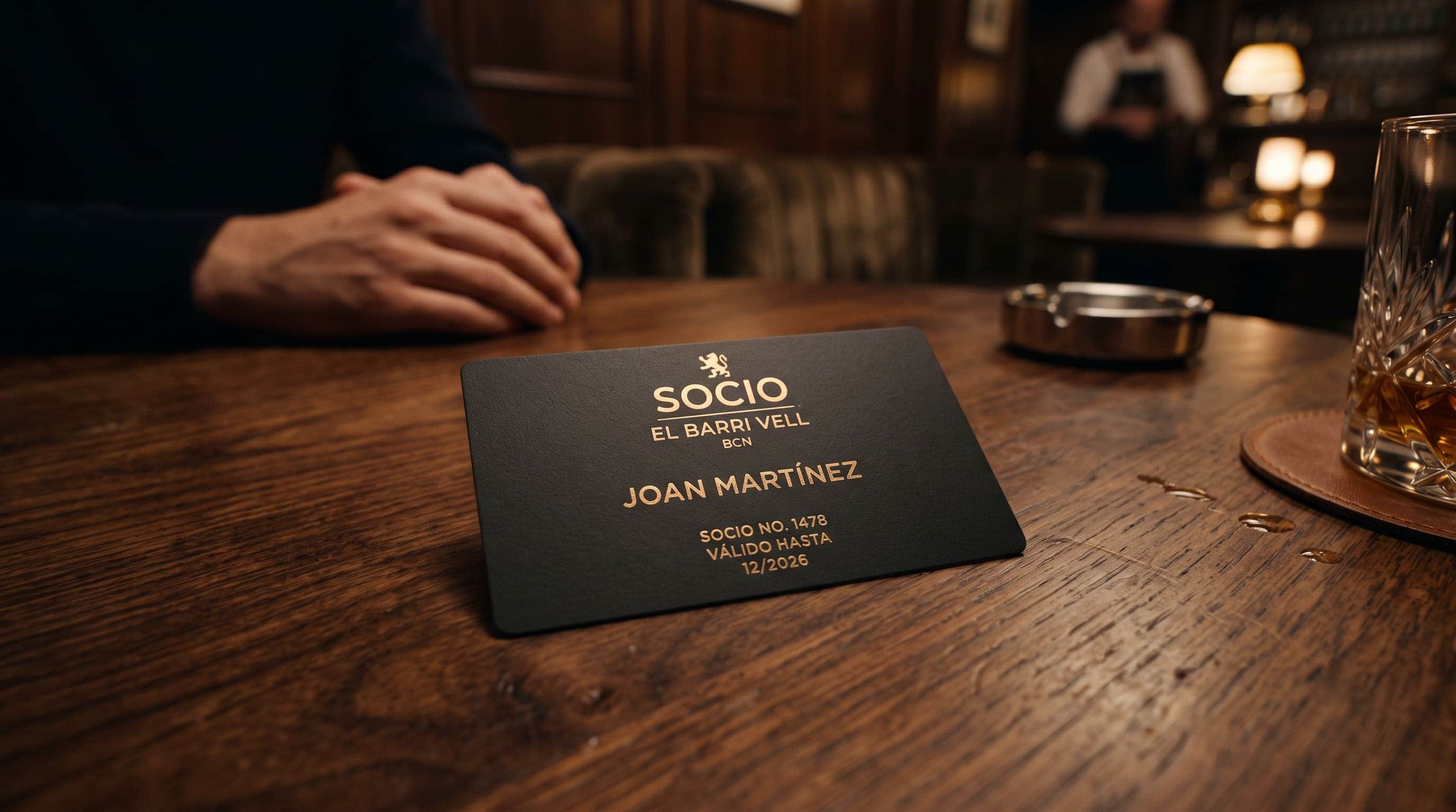 Membership card for a cannabis club in Barcelona